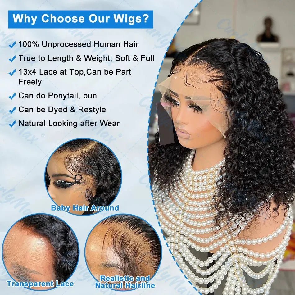 13x4 Lace Frontal Deep Wave 13x6 HD Transparent - deslyshopping