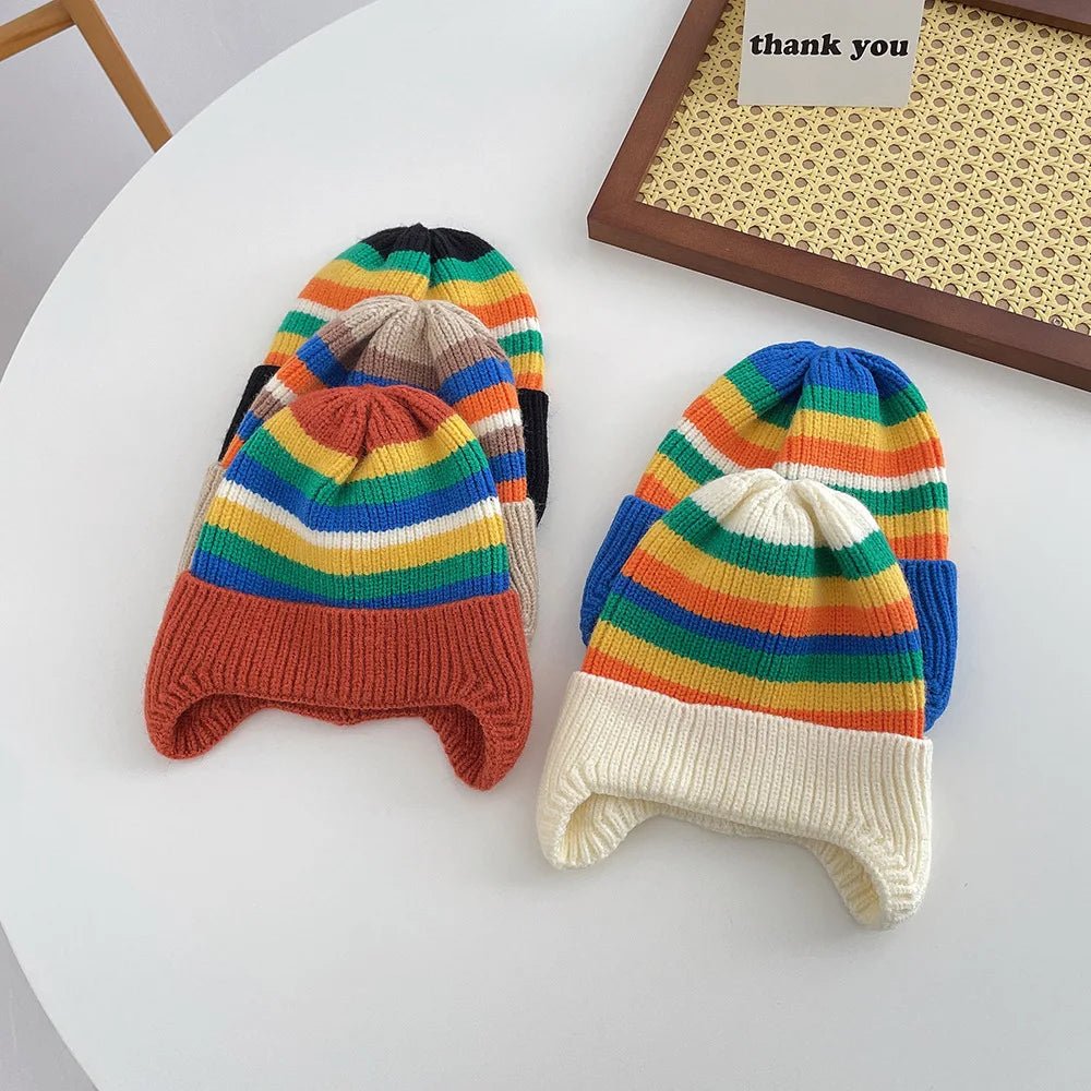 Bonnet à Rayures Arc - en - Ciel pour Tout - Petit - deslyshopping
