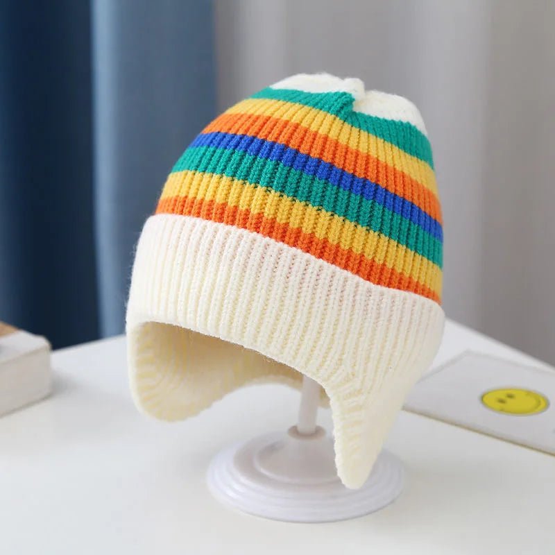 Bonnet à Rayures Arc - en - Ciel pour Tout - Petit - deslyshopping