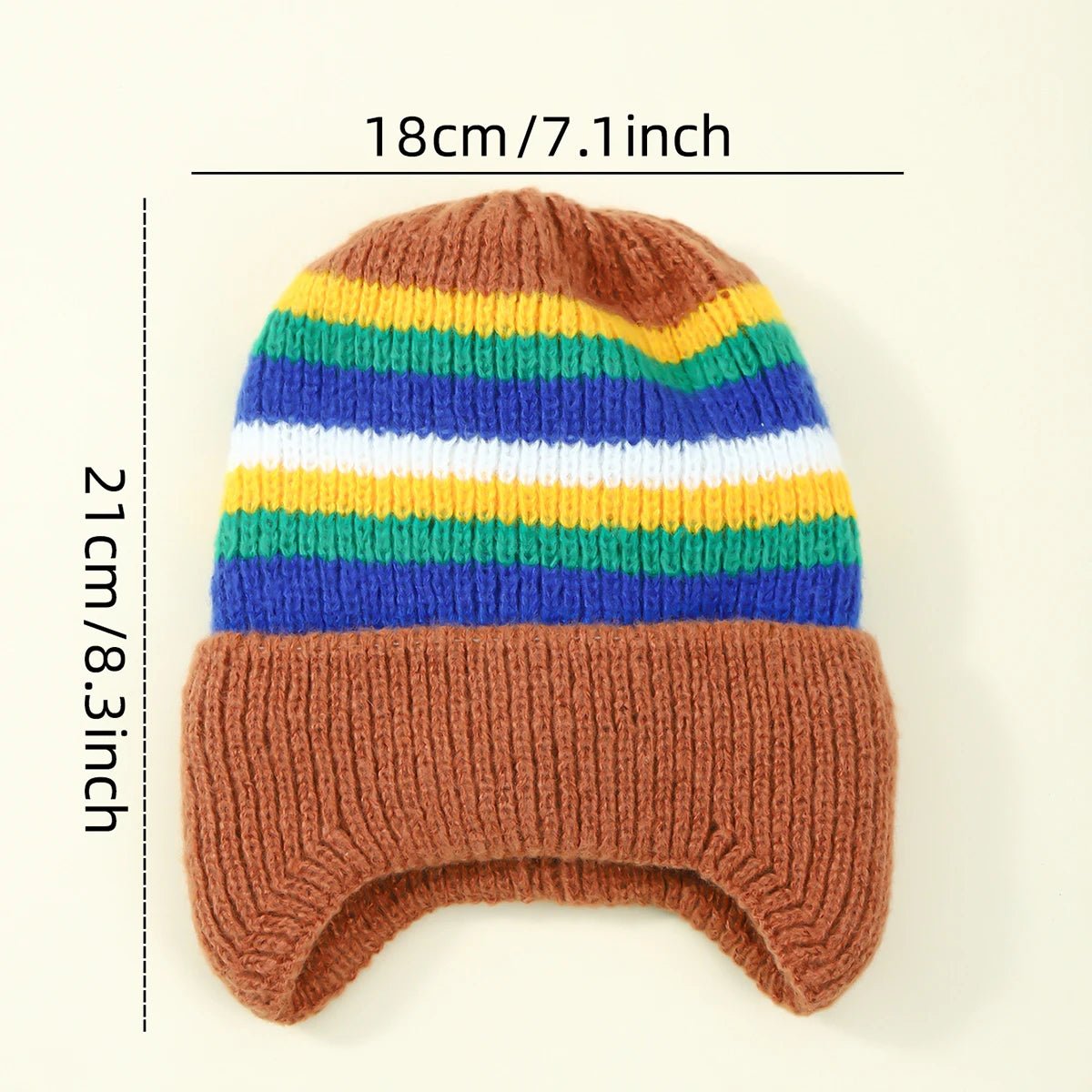 Bonnet à Rayures Arc - en - Ciel pour Tout - Petit - deslyshopping