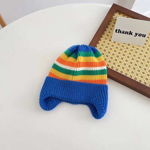 Bonnet à Rayures Arc - en - Ciel pour Tout - Petit - deslyshopping