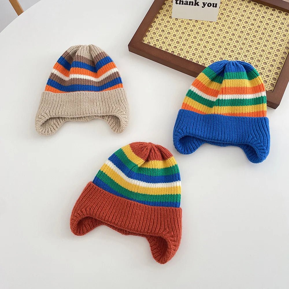 Bonnet à Rayures Arc - en - Ciel pour Tout - Petit - deslyshopping