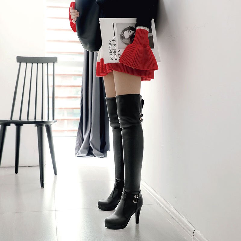 👢 Bottes à Talons Hauts Noires Sgesvier 2024 - deslyshopping
