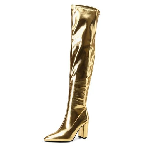 đ Bottes Cuissarde ArgentĂ©es & DorĂ©es Brillantes - deslyshopping