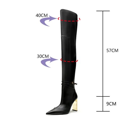 Bottes Hautes en Cuir Souple Extensible pour Femme 👢✨ - deslyshopping