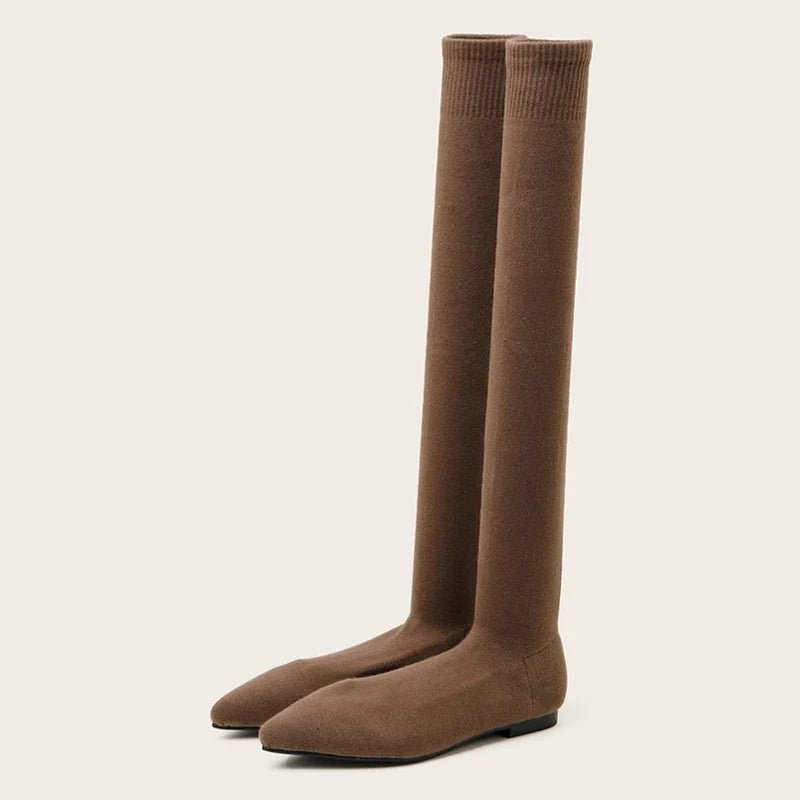 Bottes Longues Slim Jambe Cuissardes Chaussettes Hautes Stretch - deslyshopping