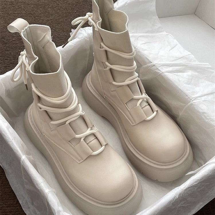 Bottes Martin à Semelle Épaisse & Lacets - deslyshopping