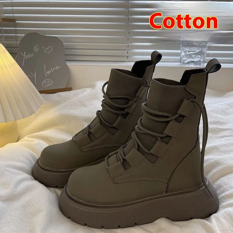 Bottes Martin à Semelle Épaisse & Lacets - deslyshopping
