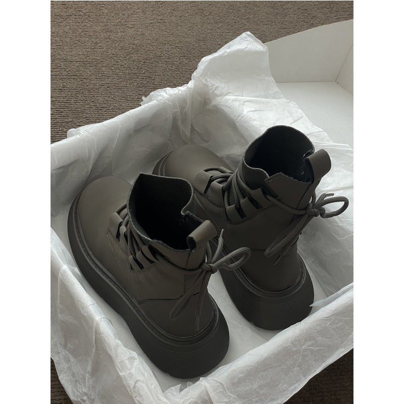 Bottes Martin à Semelle Épaisse & Lacets - deslyshopping