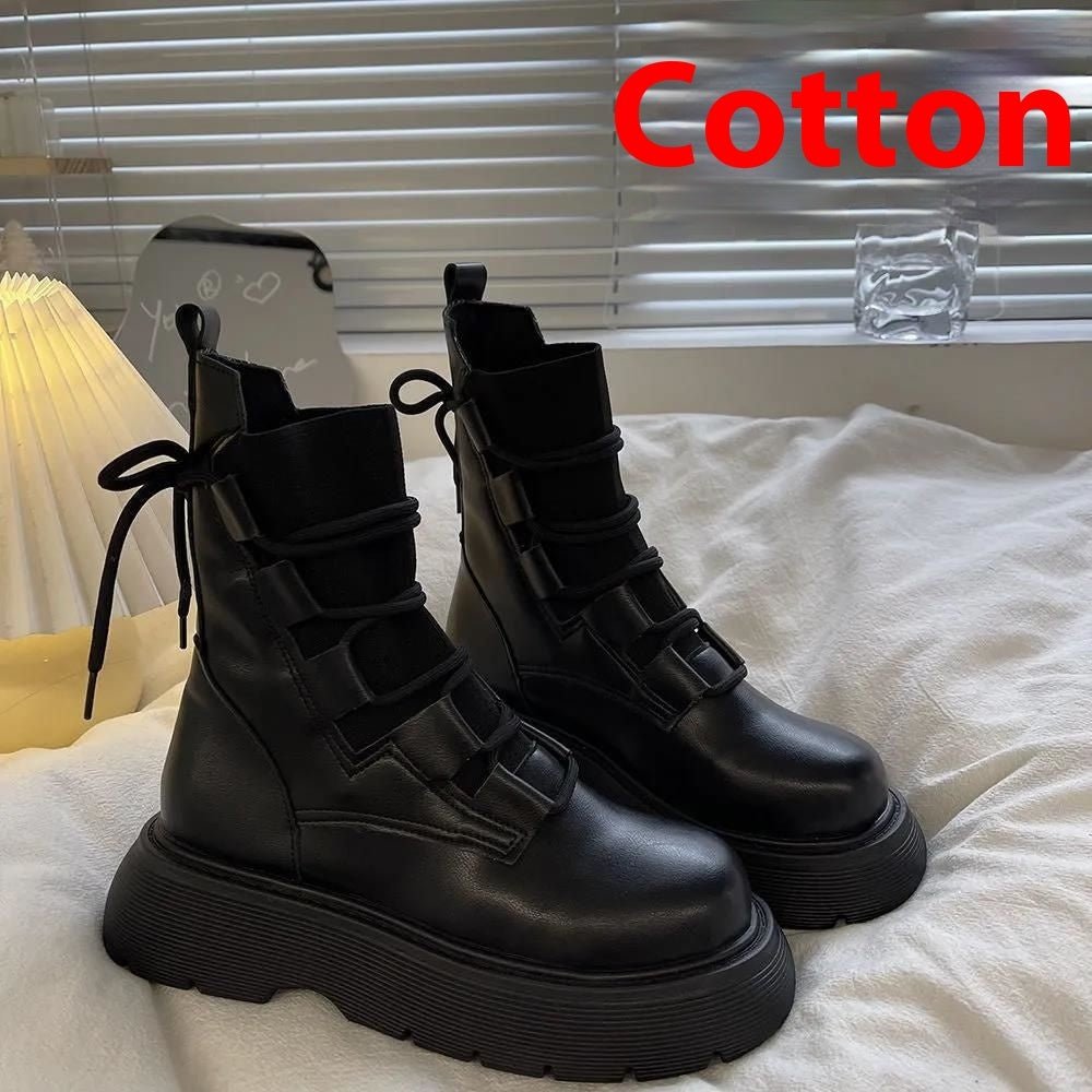 Bottes Martin à Semelle Épaisse & Lacets - deslyshopping
