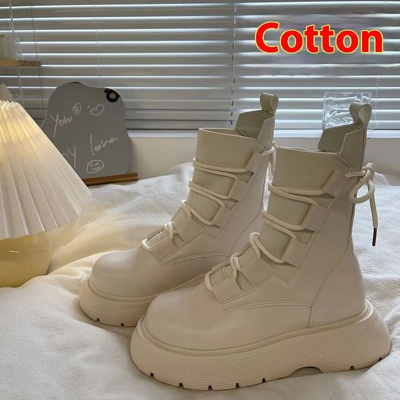 Bottes Martin à Semelle Épaisse & Lacets - deslyshopping