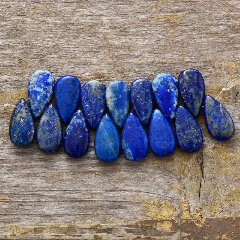 Boucles d'Oreilles en Lapis - Lazuli Naturel - deslyshopping