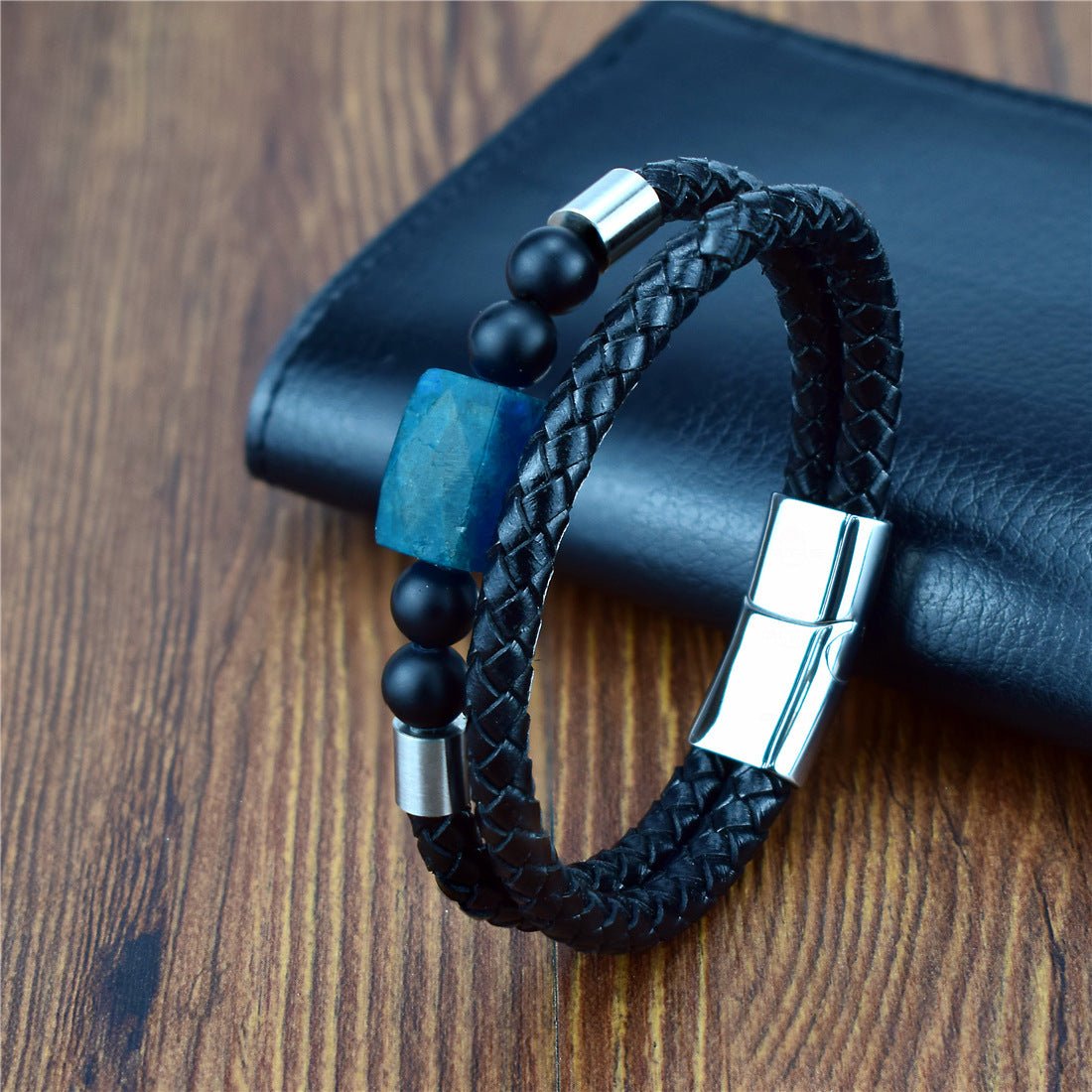 Bracelet En Cuir Véritable Hommes - deslyshopping