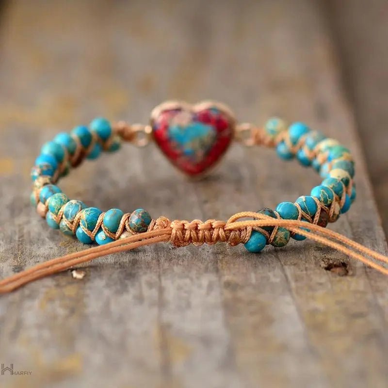 Bracelet macramé en jaspe impérial - deslyshopping