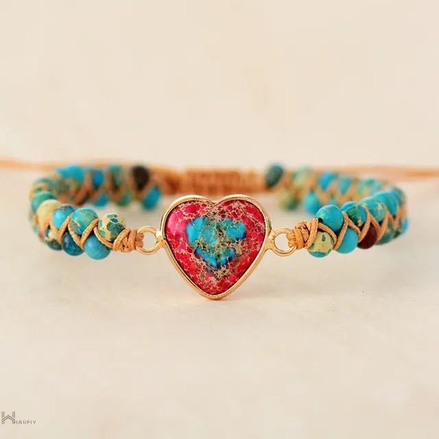 Bracelet macramé en jaspe impérial - deslyshopping