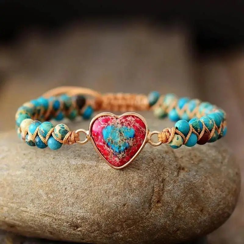 Bracelet macramé en jaspe impérial - deslyshopping