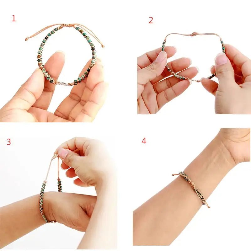 Bracelet macramé en jaspe impérial - deslyshopping