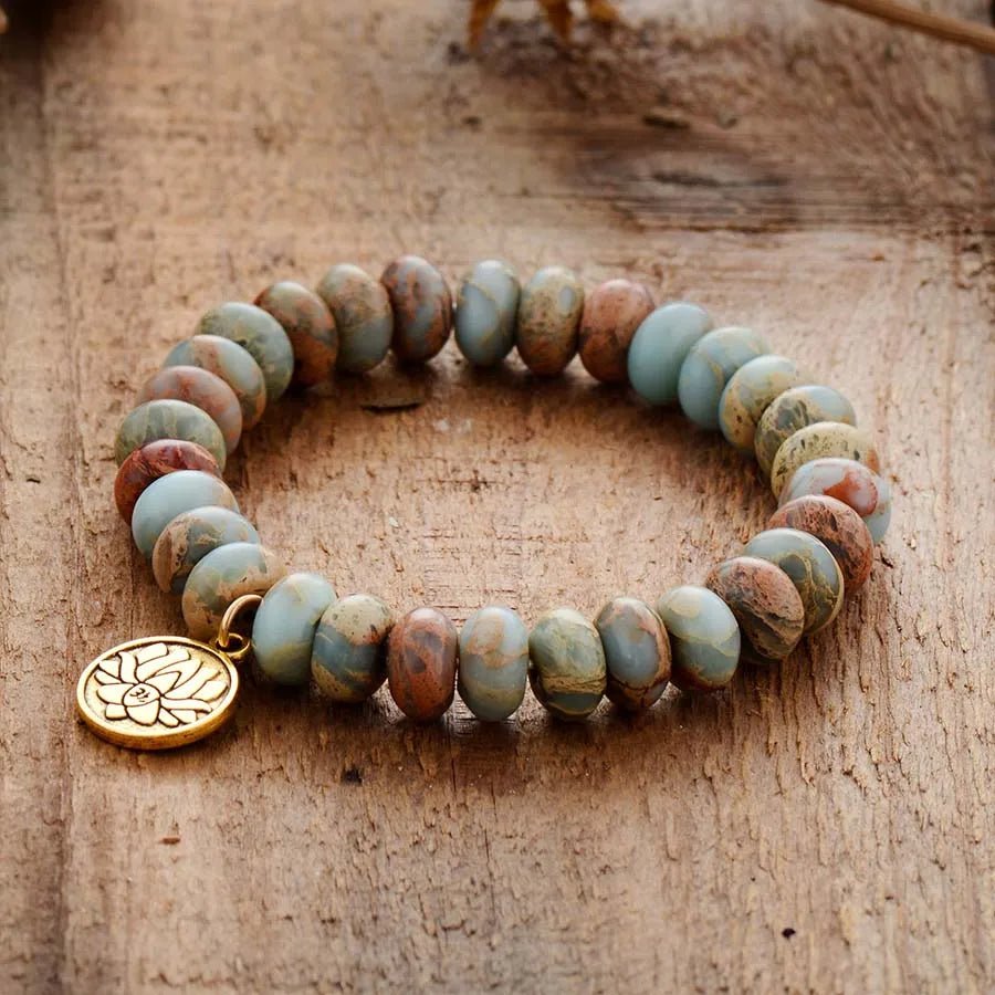 Bracelet Unisexe en Jaspe Impérial Naturel - deslyshopping
