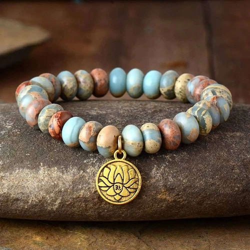 Bracelet Unisexe en Jaspe Impérial Naturel - deslyshopping