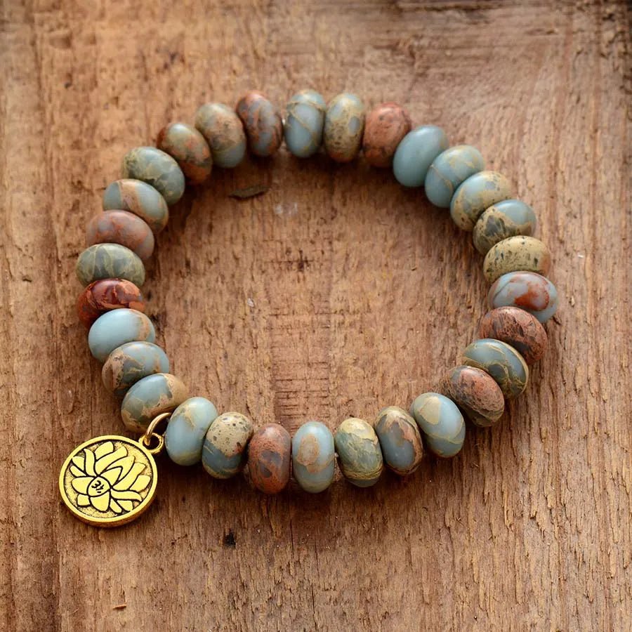 Bracelet Unisexe en Jaspe Impérial Naturel - deslyshopping