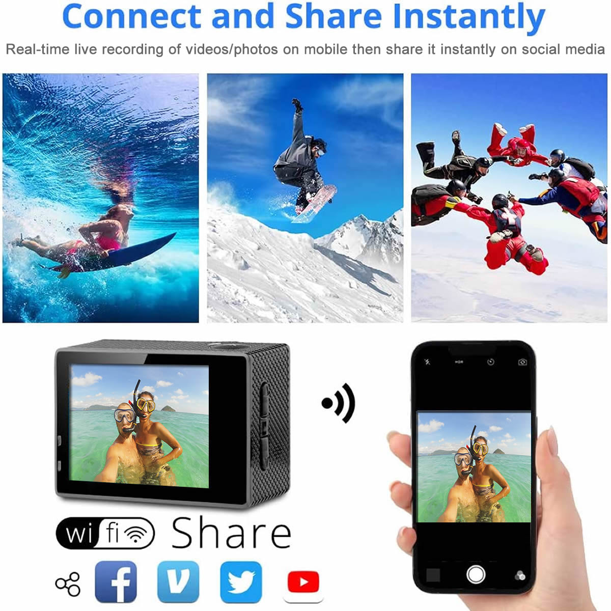 Caméra WiFi UHD étanche 4K + télécommande - deslyshopping