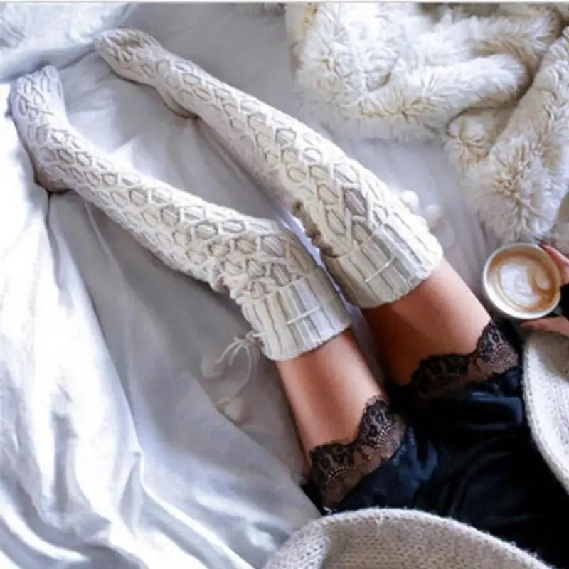 Chaussettes d'Hiver de Noël au - dessus du Genou - deslyshopping