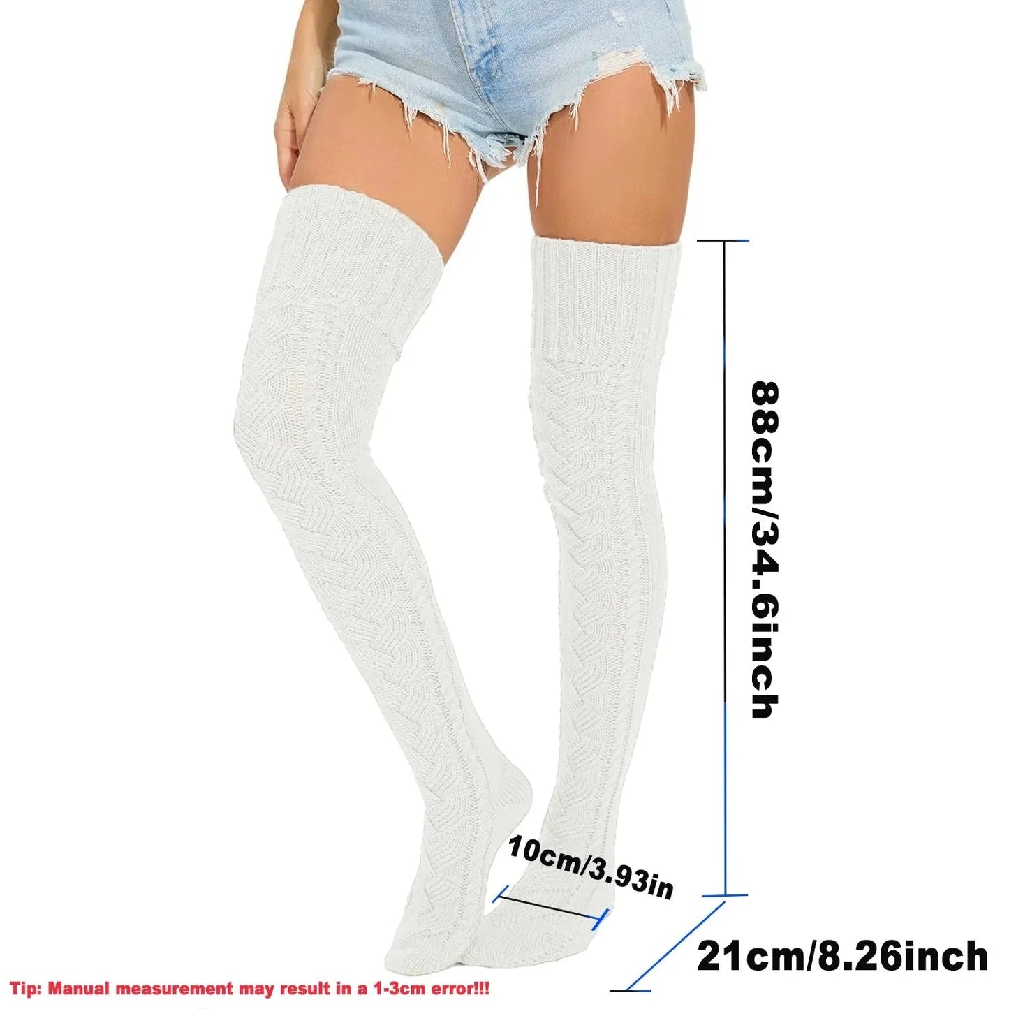 Chaussettes Hautes Tricotées à Torsades - deslyshopping