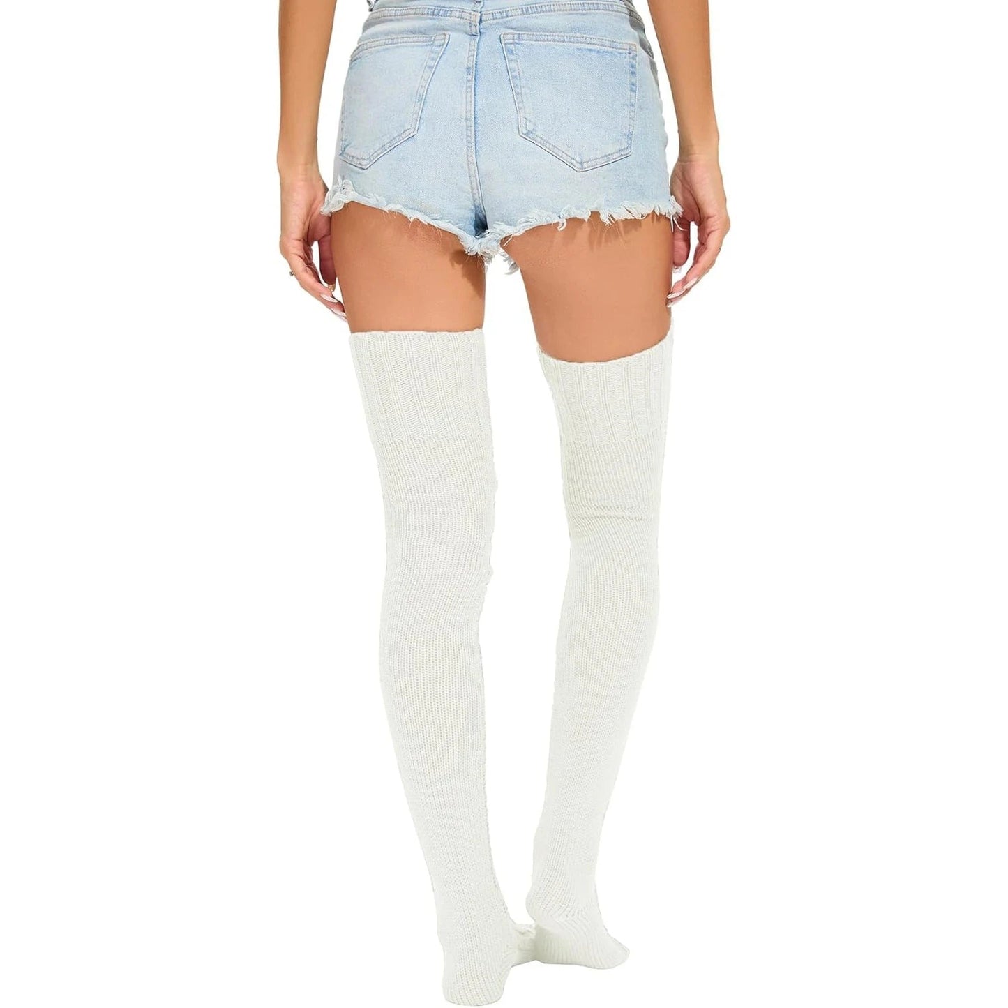 🧦 Chaussettes Hautes Tricotées Torsadées - deslyshopping
