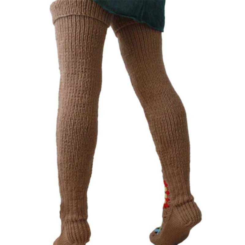 🧦 Chaussettes Hautes Vintage au Crochet - deslyshopping