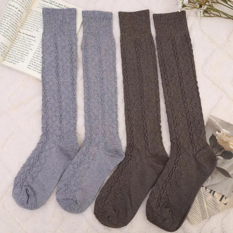 🧦 Chaussettes Longues en Laine et Cachemire - deslyshopping