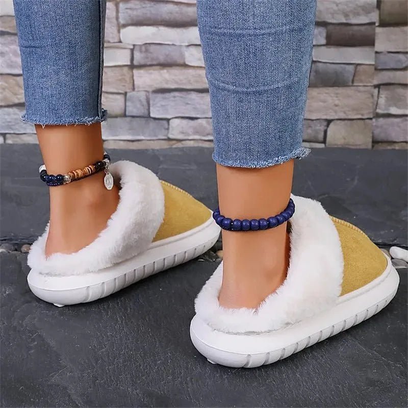 Chaussons d'Hiver en Simili - Daim - deslyshopping