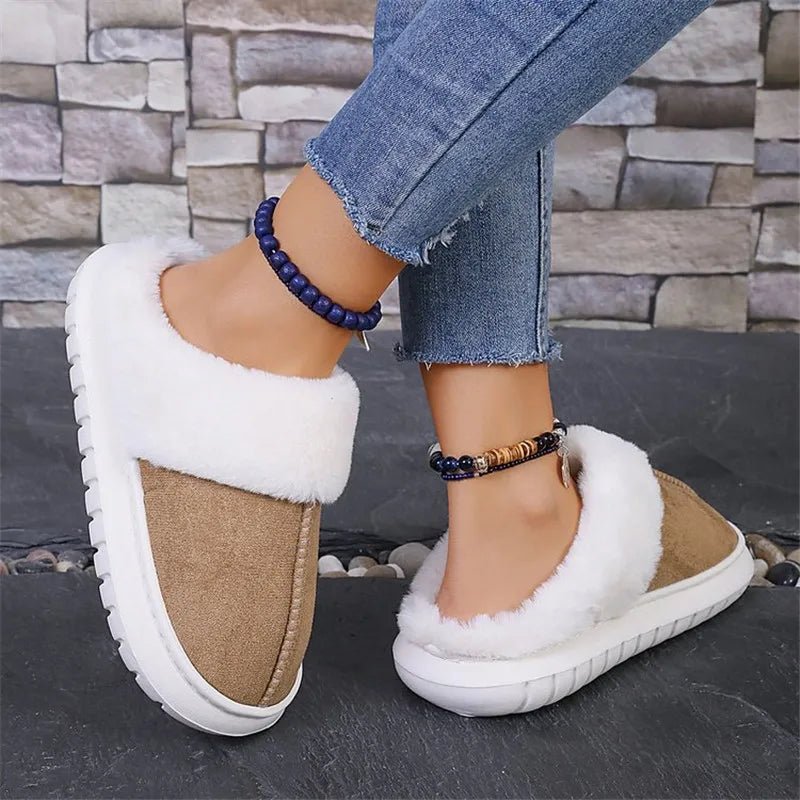 Chaussons d'Hiver en Simili - Daim - deslyshopping