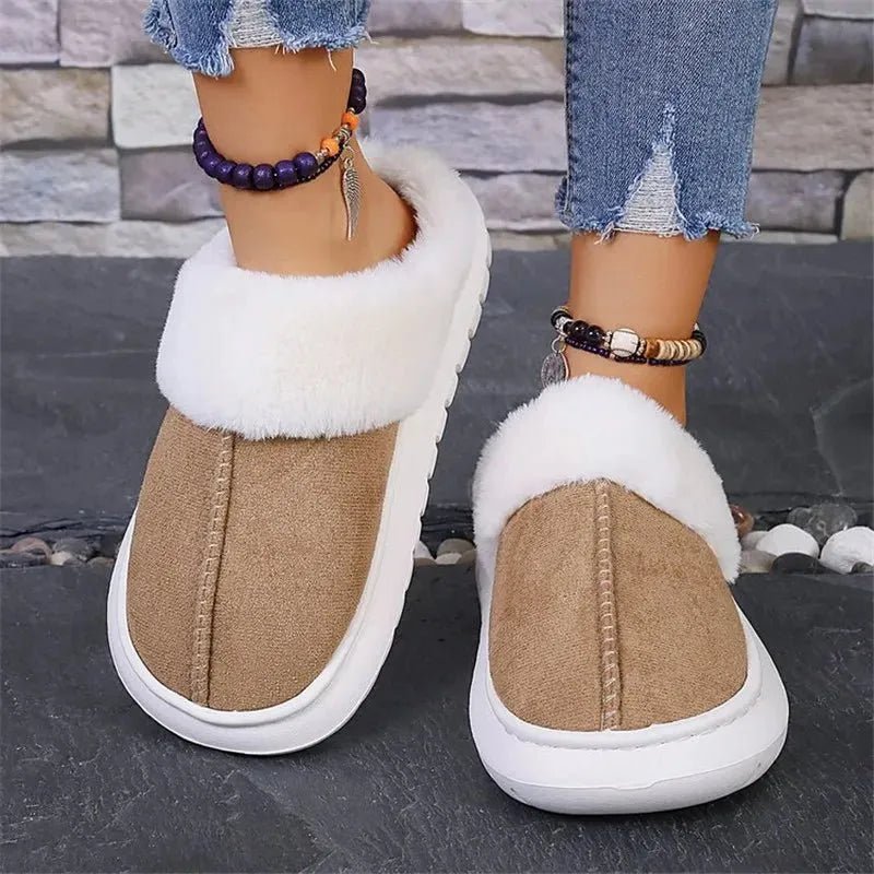 Chaussons d'Hiver en Simili - Daim - deslyshopping