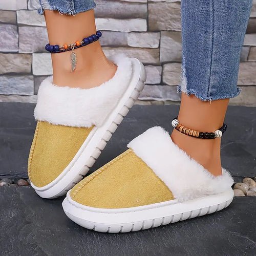 Chaussons d'Hiver en Simili - Daim - deslyshopping