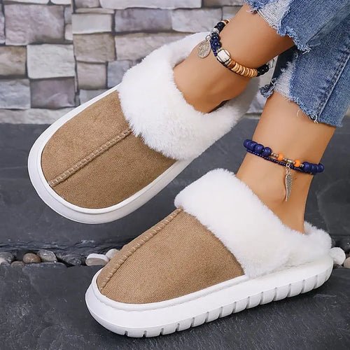 Chaussons d'Hiver en Simili - Daim - deslyshopping