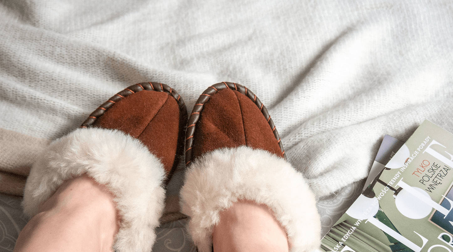 ✨ Chaussons en Peau de Mouton Naturelle - deslyshopping