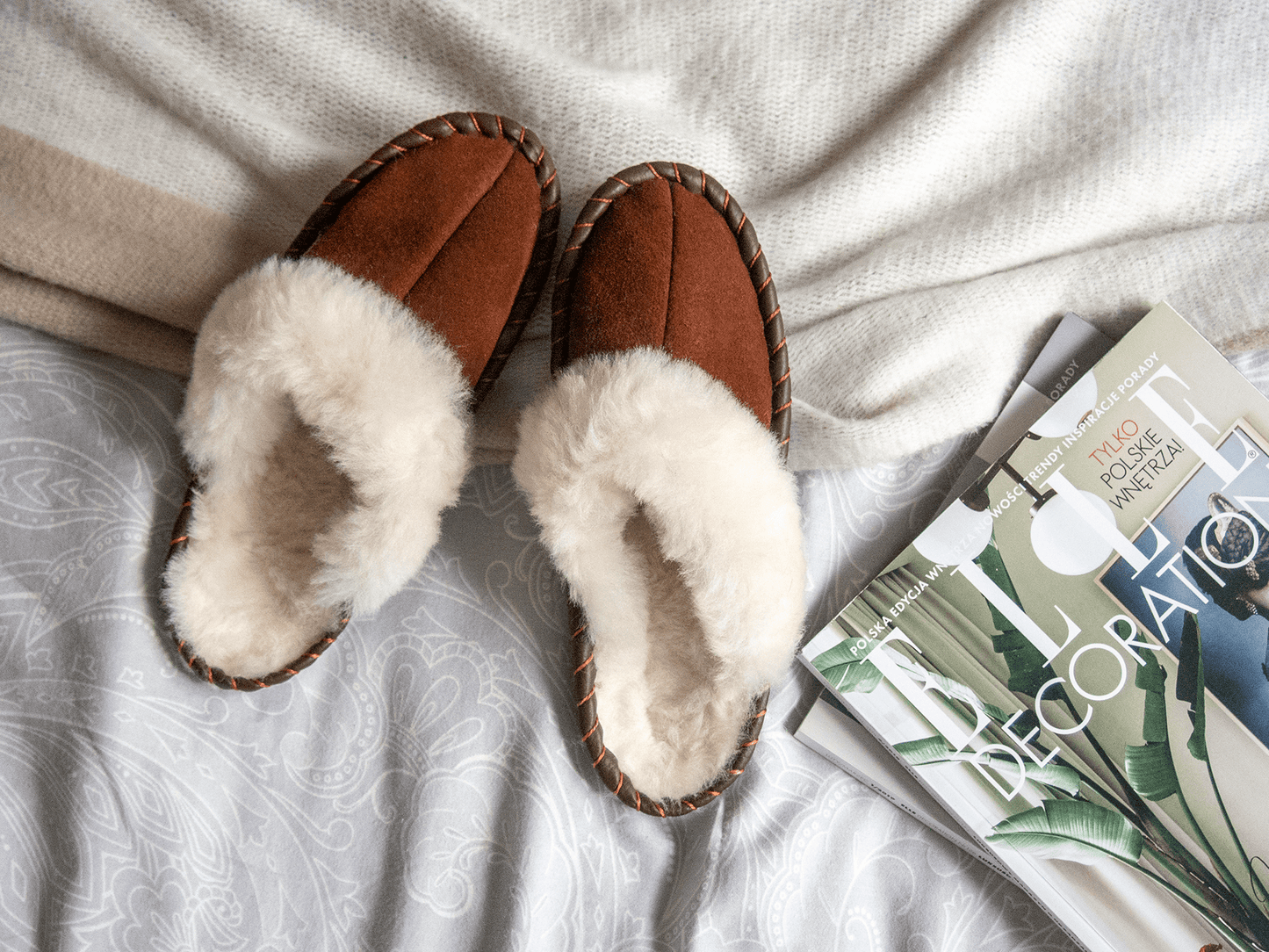 ✨ Chaussons en Peau de Mouton Naturelle - deslyshopping
