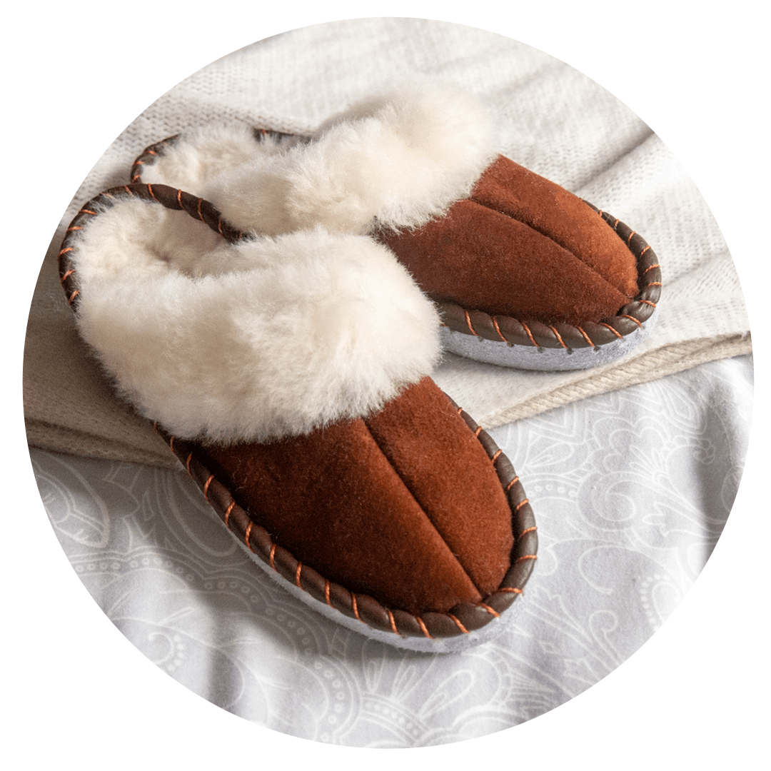 ✨ Chaussons en Peau de Mouton Naturelle - deslyshopping