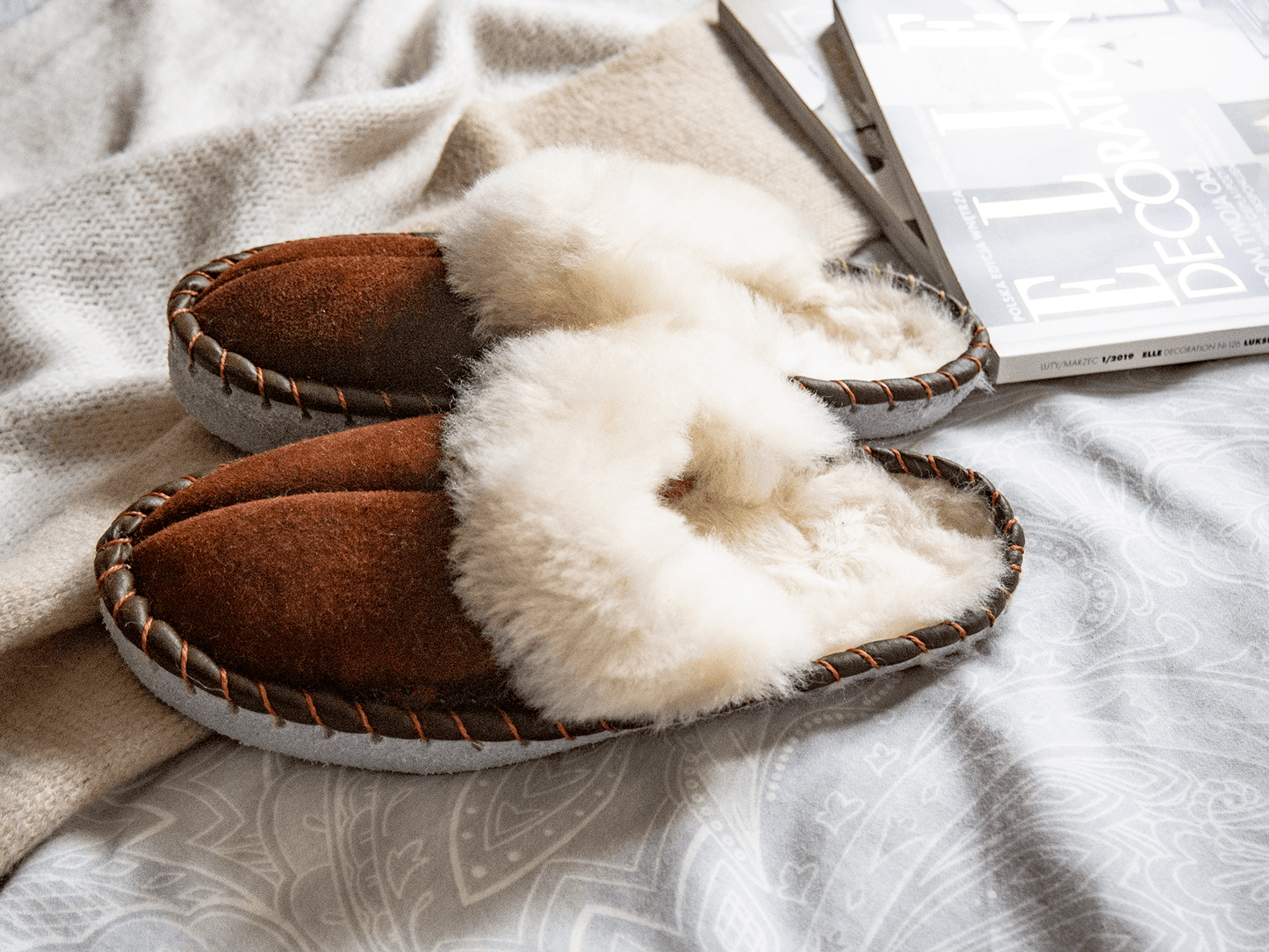 ✨ Chaussons en Peau de Mouton Naturelle - deslyshopping