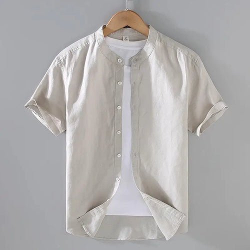 Chemises à Manches Courtes en Coton et Lin - deslyshopping
