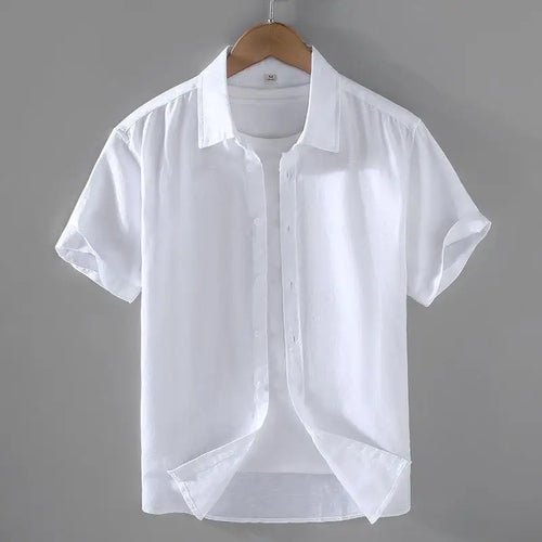 Chemises à Manches Courtes en Coton et Lin - deslyshopping