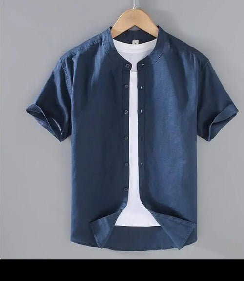 Chemises à Manches Courtes en Coton et Lin - deslyshopping