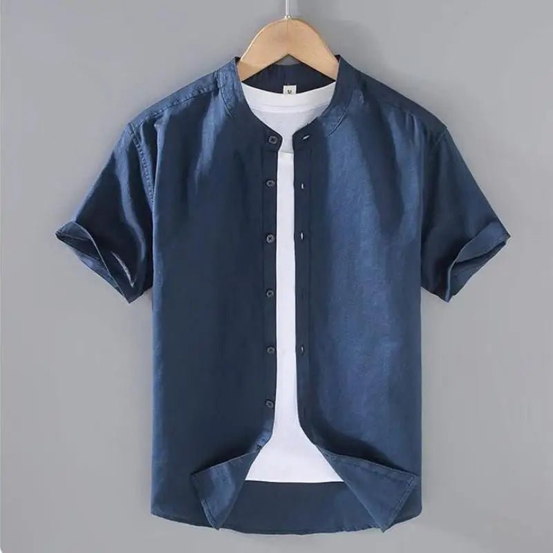 Chemises à Manches Courtes en Coton et Lin - deslyshopping