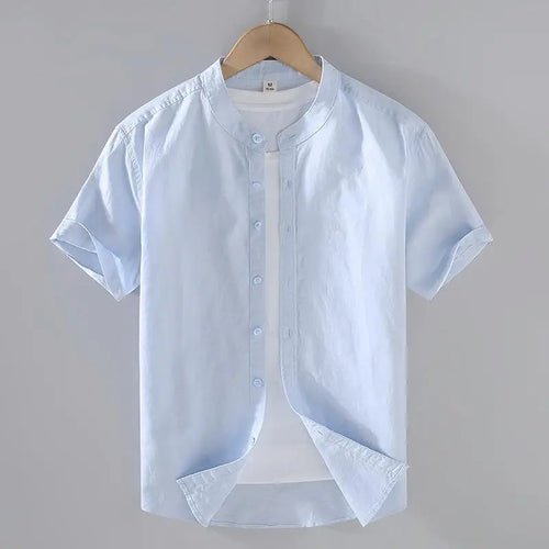 Chemises à Manches Courtes en Coton et Lin - deslyshopping