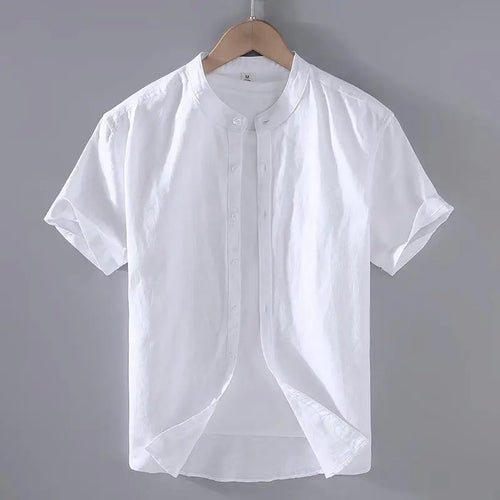 Chemises à Manches Courtes en Coton et Lin - deslyshopping