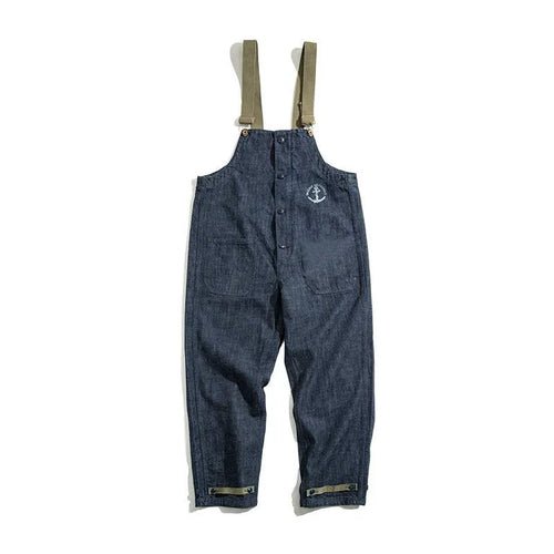 👖✨ Combinaison Cargo en Jean Bleu Marine - deslyshopping
