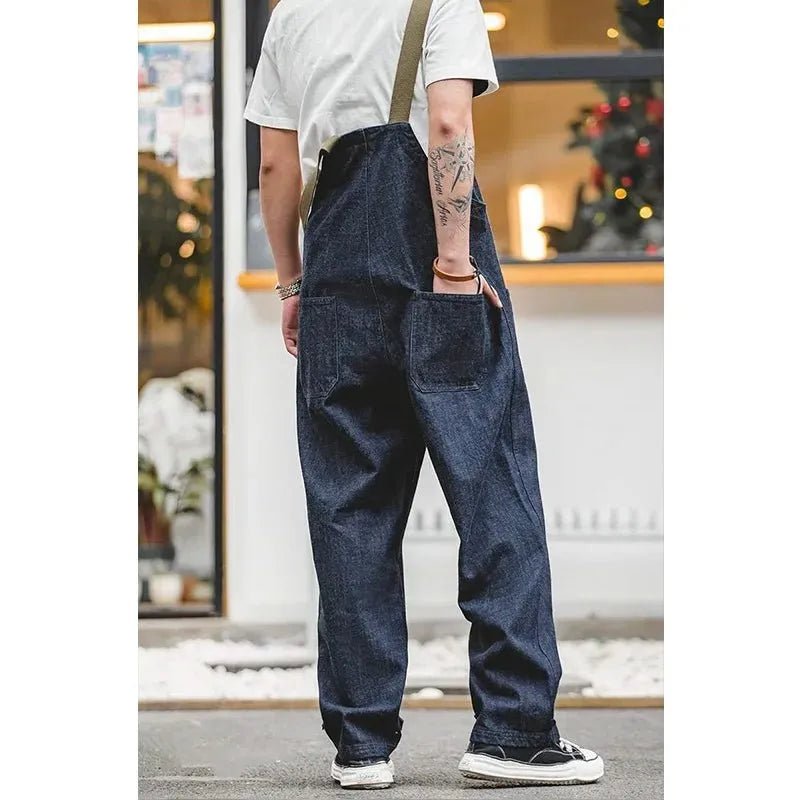 👖✨ Combinaison Cargo en Jean Bleu Marine - deslyshopping