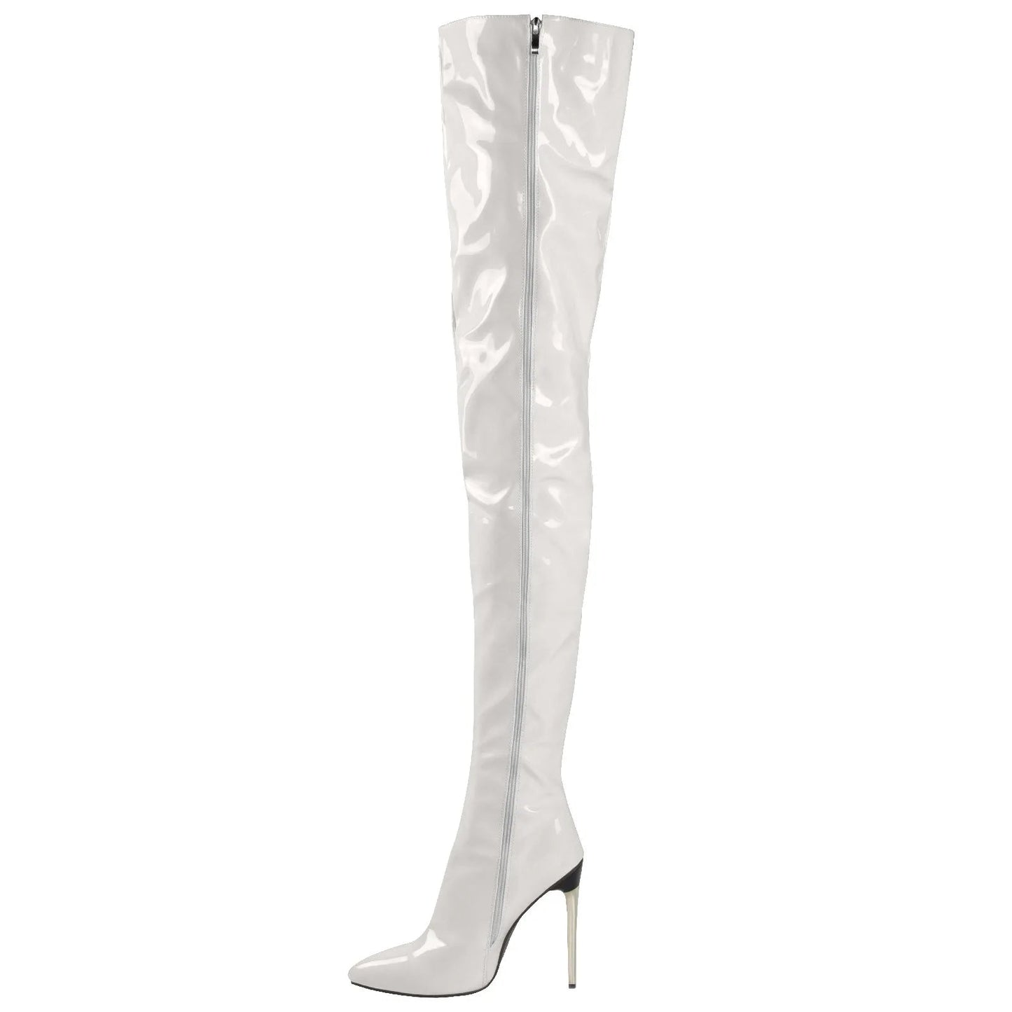 Cuissardes en Cuir Verni – Talons Hauts & Look Glamour - deslyshopping