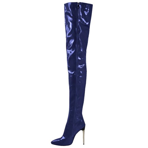 Cuissardes en Cuir Verni – Talons Hauts & Look Glamour - deslyshopping