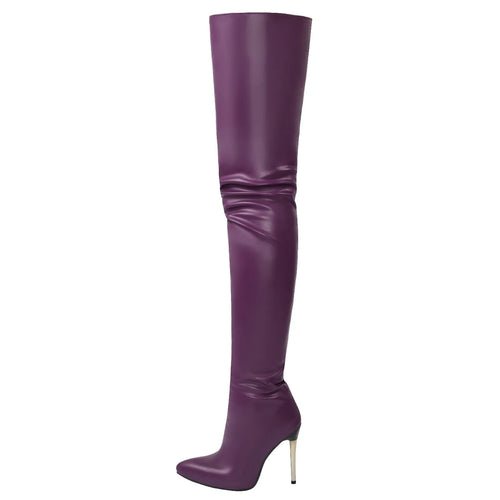 Cuissardes en Cuir Verni – Talons Hauts & Look Glamour - deslyshopping